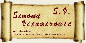 Simona Vitomirović vizit kartica